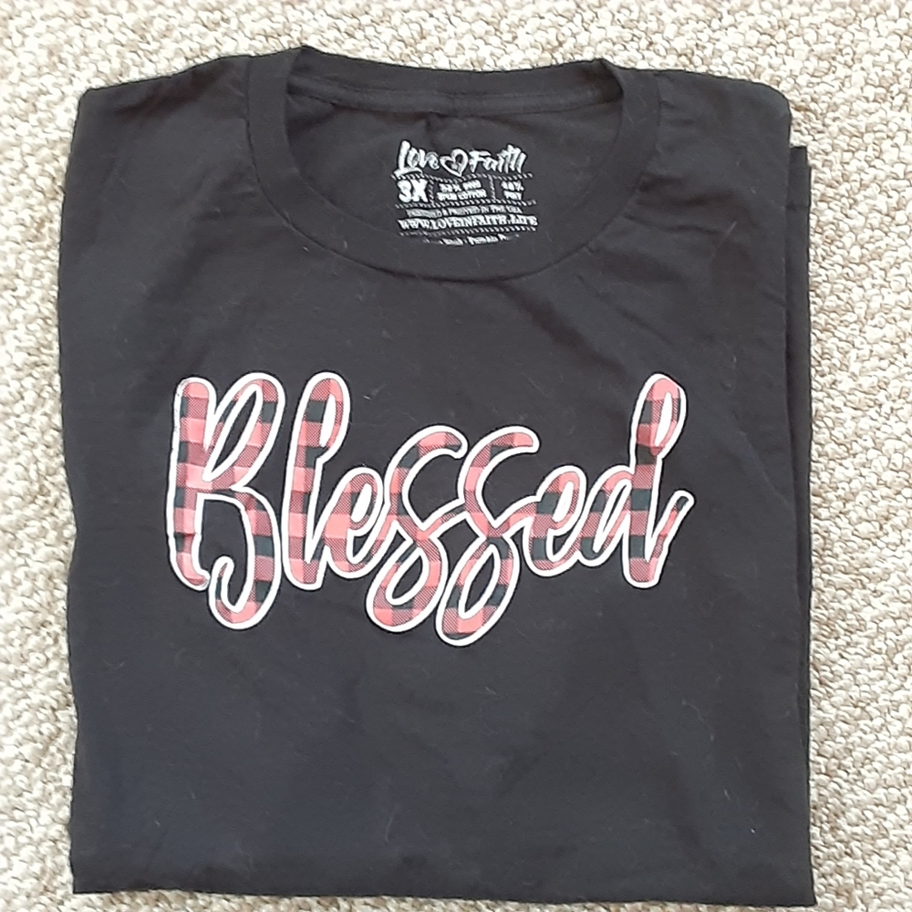 3X Tee, from LoveinFaith.Life Cotton/Poly.